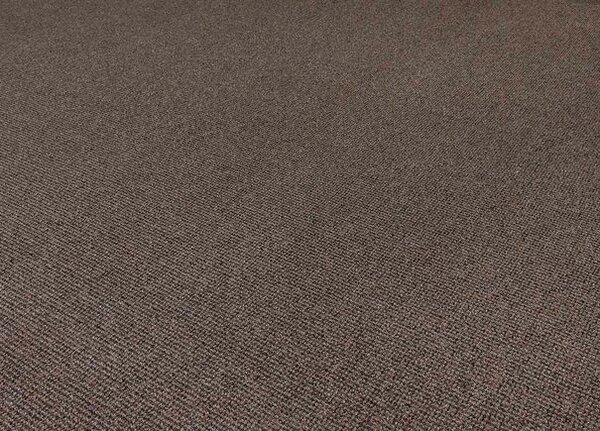 Breno Metrážový koberec RE-TWEED 44 tmavě hnědý, šíře 400 cm, Hnědá/Vícebarevné