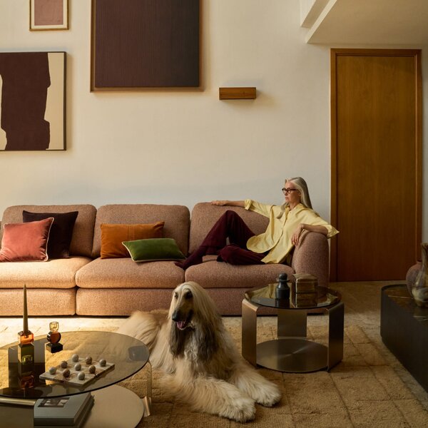 Kave Home Hnědý abstraktní obraz Breon 110 x 190 cm