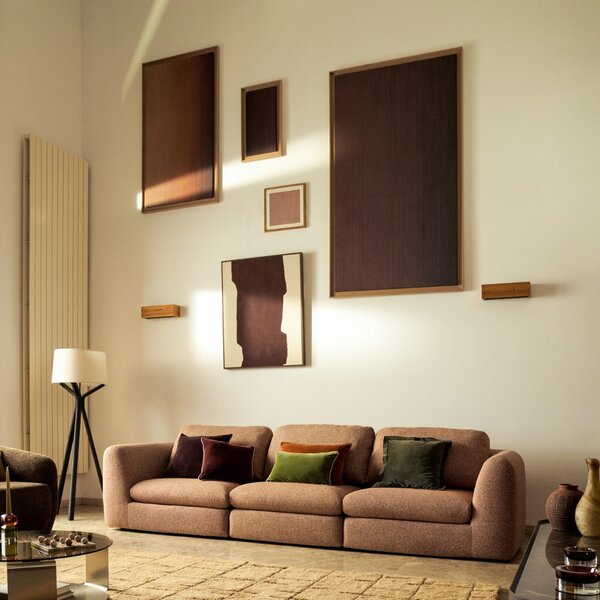 Kave Home Hnědý abstraktní obraz Breon 110 x 190 cm