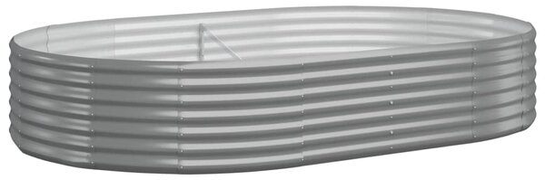 Vyvýšený záhon pozinkovaná ocel 214x140x36 cm šedý