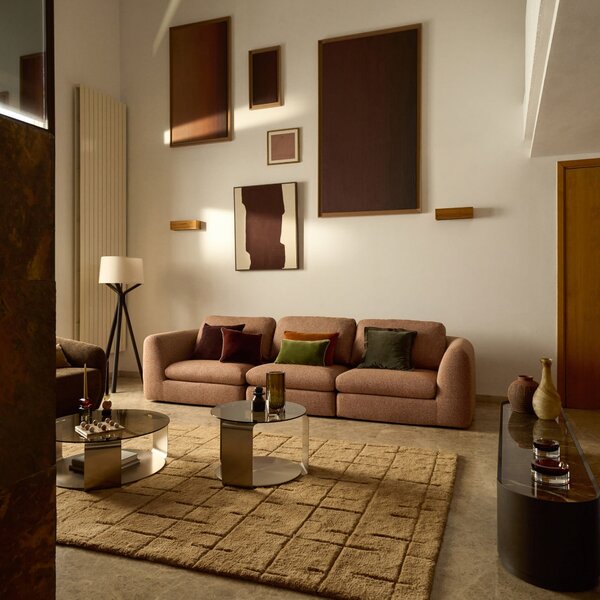 Kave Home Oranžový abstraktní obraz Breon 85 x 150 cm