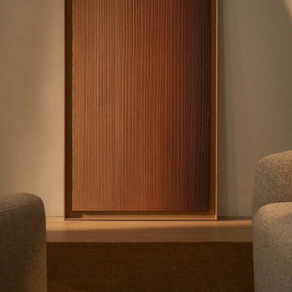 Kave Home Oranžový abstraktní obraz Breon 85 x 150 cm