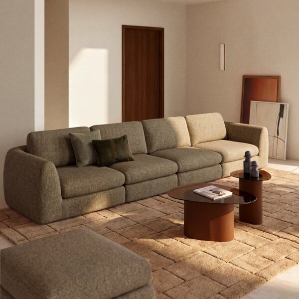 Kave Home Oranžový abstraktní obraz Breon 85 x 150 cm