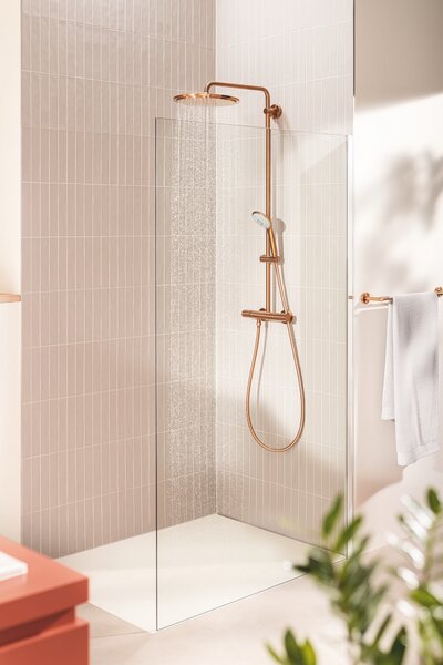 GROHE Euphoria System 310 - Sprchový systém s termostatem na zeď, kartáčovaný Warm Sunset 26075DL0