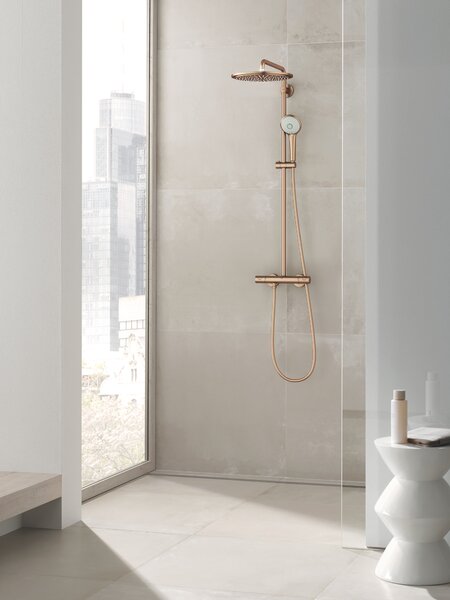 GROHE Euphoria System 310 - Sprchový systém s termostatem na zeď, kartáčovaný Warm Sunset 26075DL0