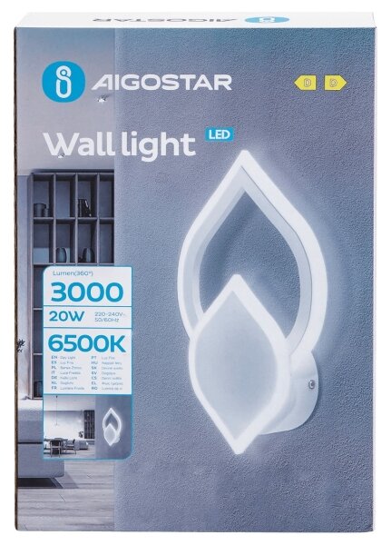 Aigostar - LED Nástěnné svítidlo LED/20W/230V 6500K bílá