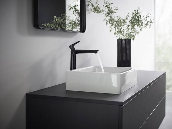 Hansgrohe Talis E Páková umyvadlová baterie 240 bez odtokové soupravy, matná černá 71717670