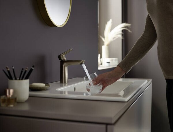 Hansgrohe Talis E Páková umyvadlová baterie 110 bez odtokové soupravy, kartáčovaný bronz 71712140