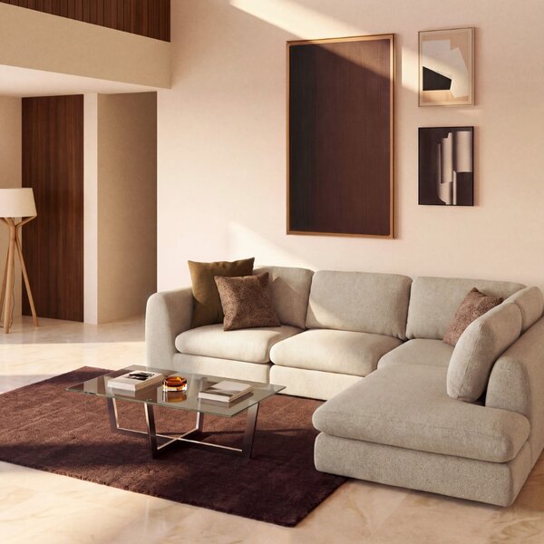 Kave Home Béžový abstraktní obraz Varo 50 x 70 cm I