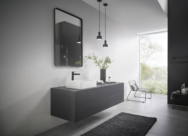 Hansgrohe Talis E Páková umyvadlová baterie 240 bez odtokové soupravy, matná černá 71717670