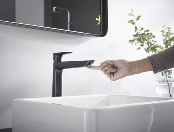Hansgrohe Talis E Páková umyvadlová baterie 240 bez odtokové soupravy, matná černá 71717670