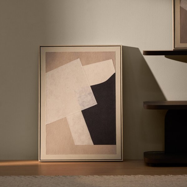 Kave Home Béžový abstraktní obraz Varo 50 x 70 cm II
