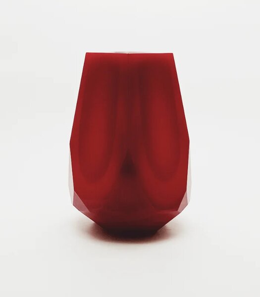 Sklárna Častolovice - Váza ručně broušená - Red beauty