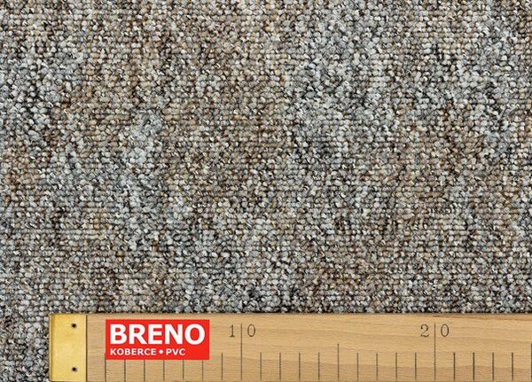 Breno Metrážový koberec VIVALDI 13 hnědo-šedý, šíře 400 cm, Béžová/Vícebarevné