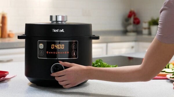 Tefal - Multifunkční elektrický hrnec TURBO CUISINE 4,8 l 1090W/230V černá