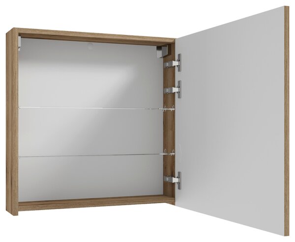 ZRCADLOVÁ SKŘÍŇKA, barvy dubu, 60/60/15 cm MID.YOU - Koupelnové série, Online Only