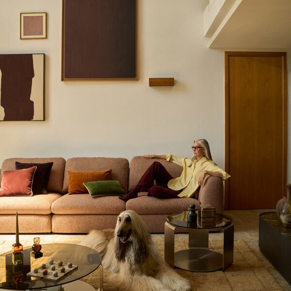 Kave Home Hnědý abstraktní obraz Irden 80 x 100 cm