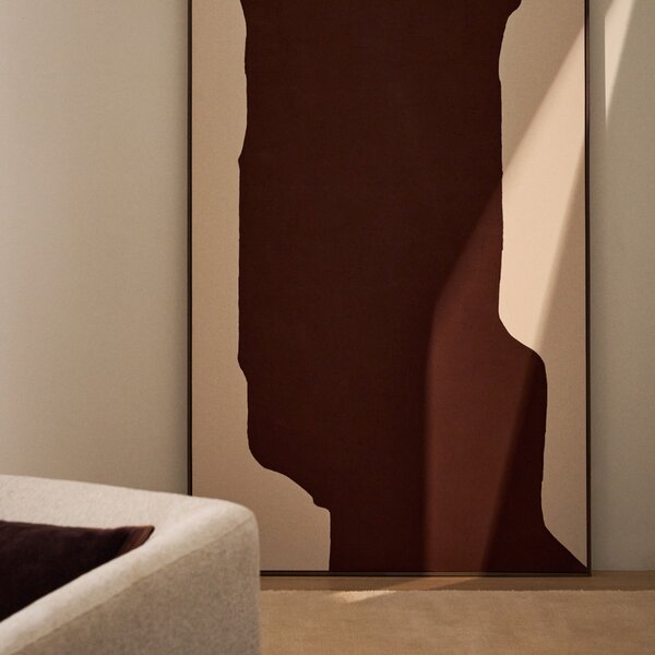 Kave Home Hnědý abstraktní obraz Irden 120 x 200 cm