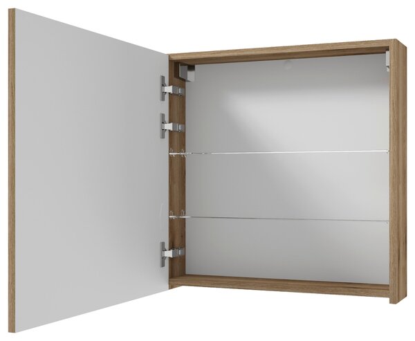 ZRCADLOVÁ SKŘÍŇKA, barvy dubu, 60/60/15 cm MID.YOU - Koupelnové série, Online Only