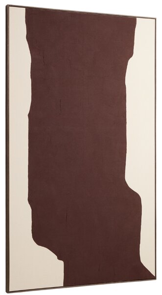Kave Home Hnědý abstraktní obraz Irden 120 x 200 cm