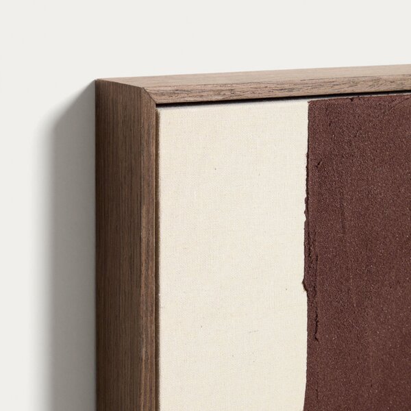 Kave Home Hnědý abstraktní obraz Irden 80 x 100 cm