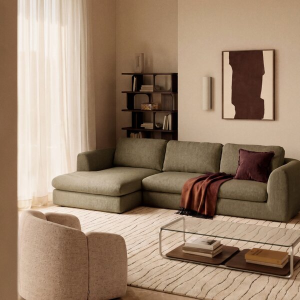 Kave Home Hnědý abstraktní obraz Irden 80 x 100 cm