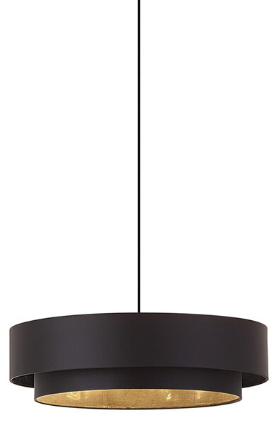 Moderní závěsné svítidlo černé 50cm 3-světla - Drum Duo