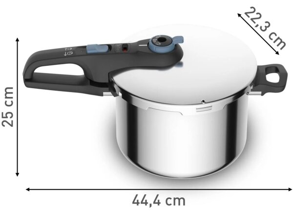 Tefal - Tlakový hrnec 6 l SECURE TRENDY nerez