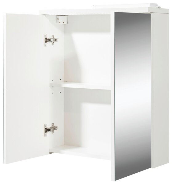 ZRCADLOVÁ SKŘÍŇKA, vysoce lesklá bílá, bílá, 60/68/20 cm Xora - Koupelnové série
