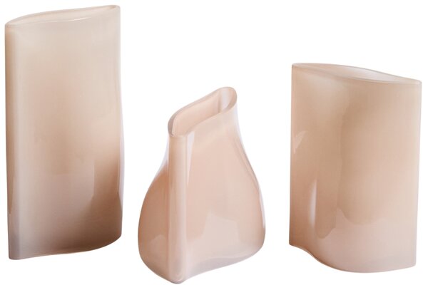 Kave Home Růžová skleněná váza Ardeni 22 cm