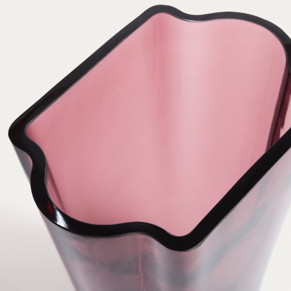 Kave Home Fialová skleněná váza Uconi 36 cm