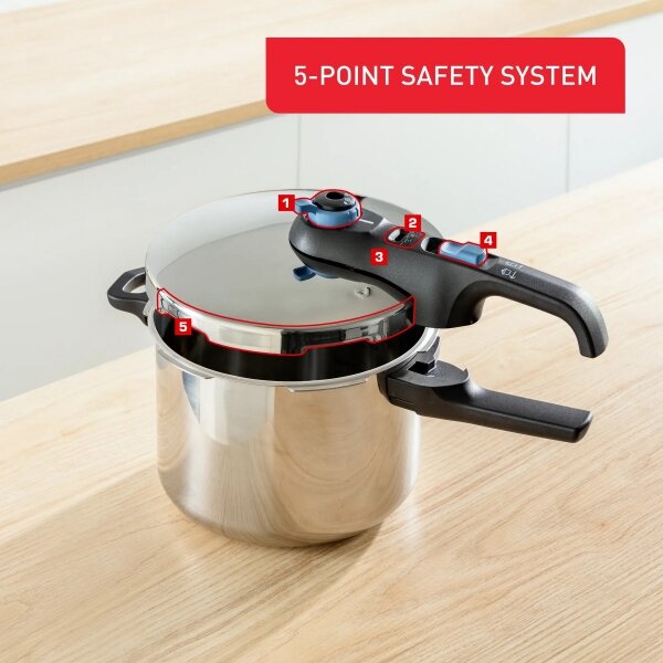 Tefal - Tlakový hrnec 6 l SECURE TRENDY nerez