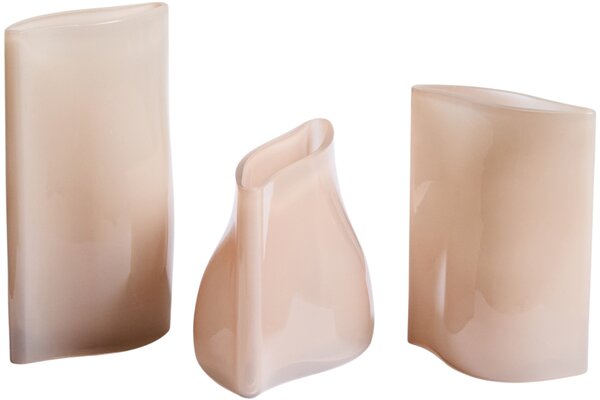 Kave Home Růžová skleněná váza Ardeni 18 cm