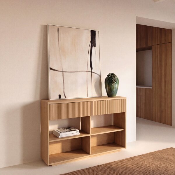 Kave Home Béžový abstrakní obraz Meril 80 x 100 cm