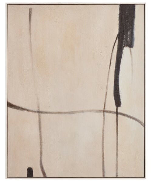 Kave Home Béžový abstrakní obraz Meril 80 x 100 cm