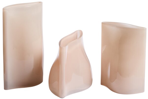 Kave Home Růžová skleněná váza Ardeni 28 cm