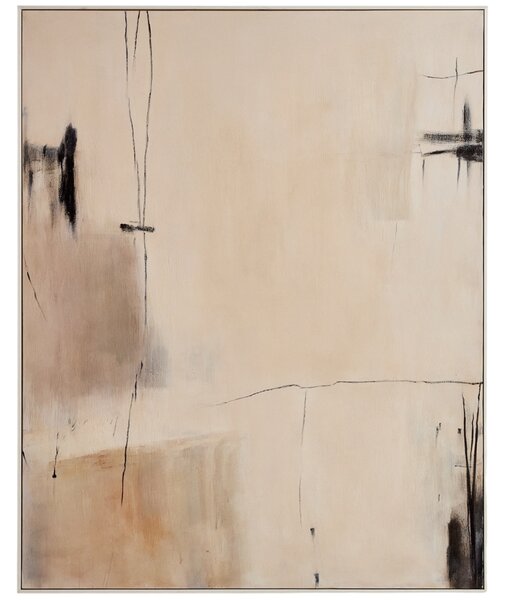 Kave Home Béžový abstrakní obraz Meril 120 x 150 cm