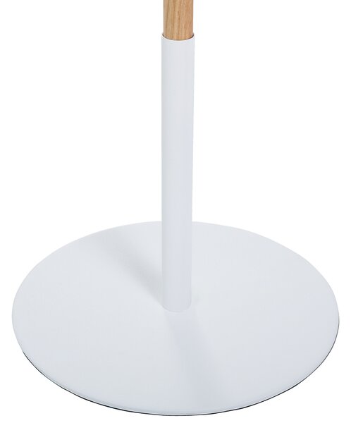 Stojací lampa OWENS Nastavitelná Jasanové dřevo Bílá