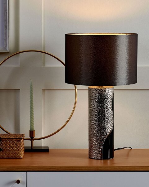 Stolní lampa AIKEN Porcelán Černá