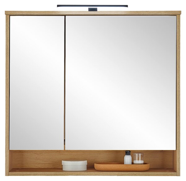 ZRCADLOVÁ SKŘÍŇKA, barvy dubu, barvy dubu, 80/75/23 cm MID.YOU - Koupelnové série, Online Only