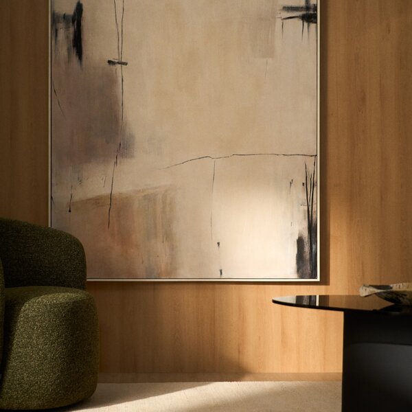 Kave Home Béžový abstrakní obraz Meril 120 x 150 cm