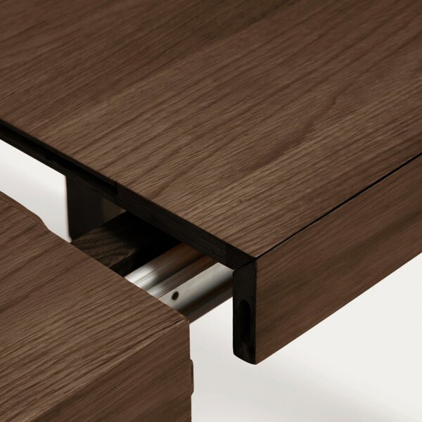 Kave Home Hnědý dřevěný rozkládací jídelní stůl Erisia 180/230 x 90 cm