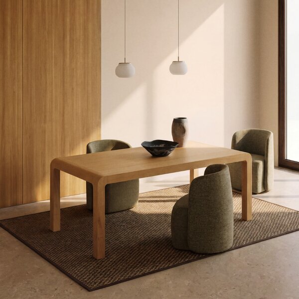 Kave Home Dubový rozkládací jídelní stůl Erisia 200/280 x 100 cm