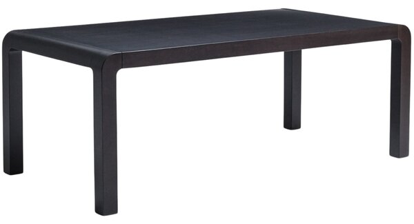 Kave Home Černý dřevěný rozkládací jídelní stůl Erisia 200/280 x 100 cm