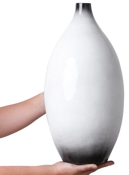 Dekorativní váza BAEZA Keramika 46 cm Bílá