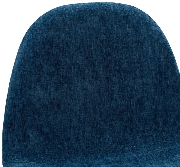 KŘESLO, dřevo, kov, textil, modrá, černá Livetastic - Křesla klasická, Online Only