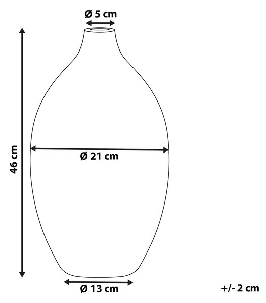 Dekorativní váza BAEZA Keramika 46 cm Bílá