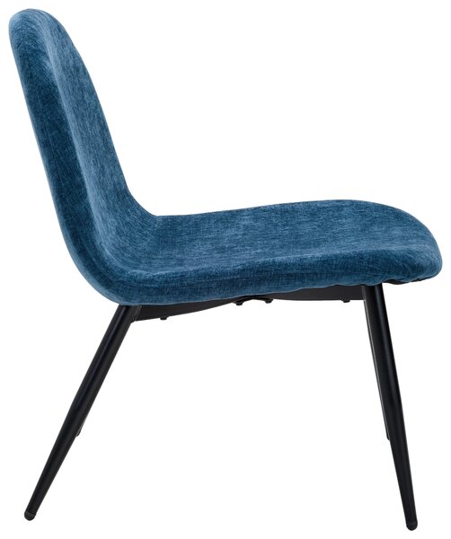 KŘESLO, dřevo, kov, textil, modrá, černá Livetastic - Křesla klasická, Online Only