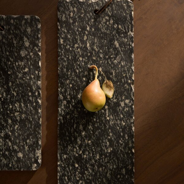Kave Home Šedé kamenné servírovací prkénko Arlena 39 x 15 cm
