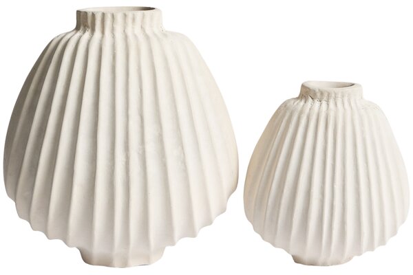 Kave Home Bílá váza Arisea 28 cm